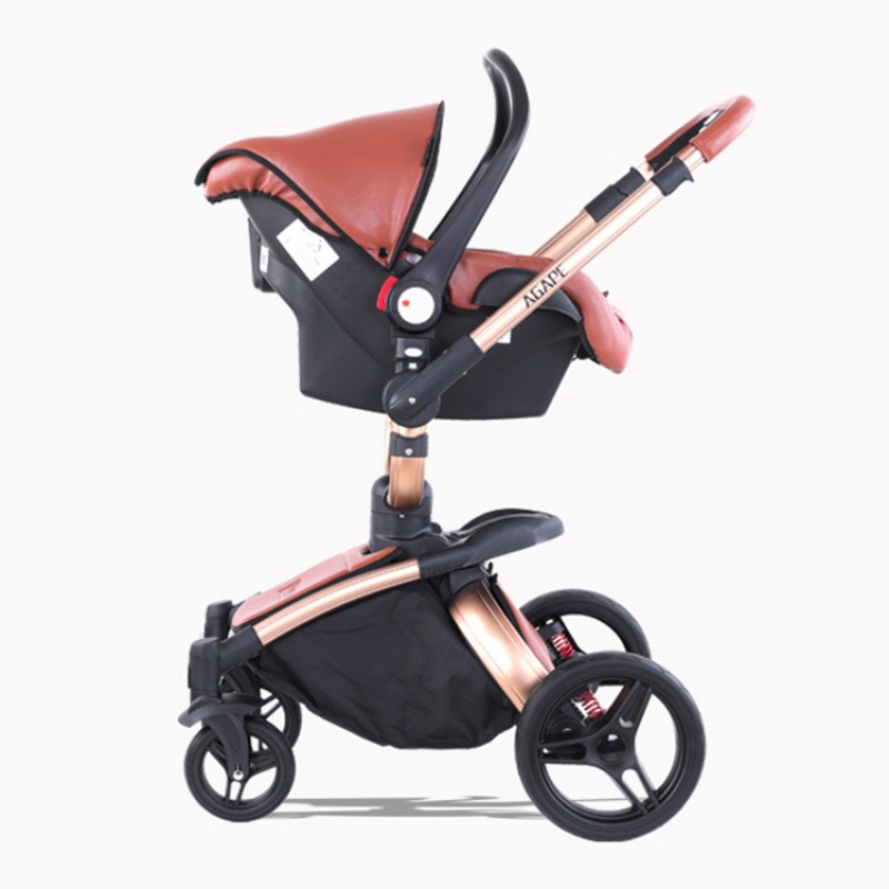 Leather pushchair outlet stroller